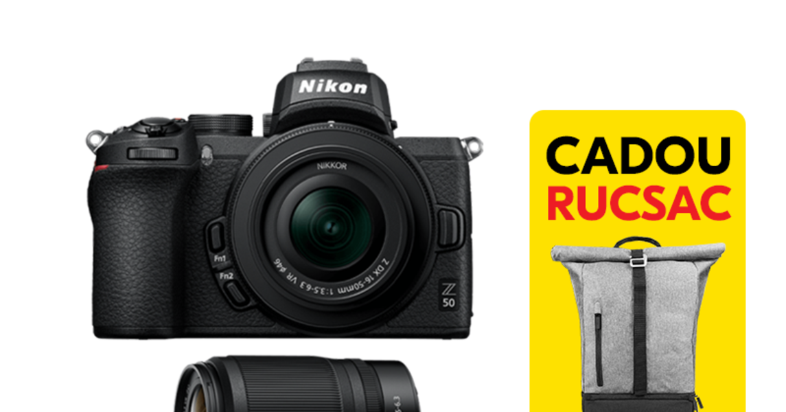 Kit Nikon Z50 Mirrorless + Obiectiv Z DX 16-50mm VR + Obiectiv Z