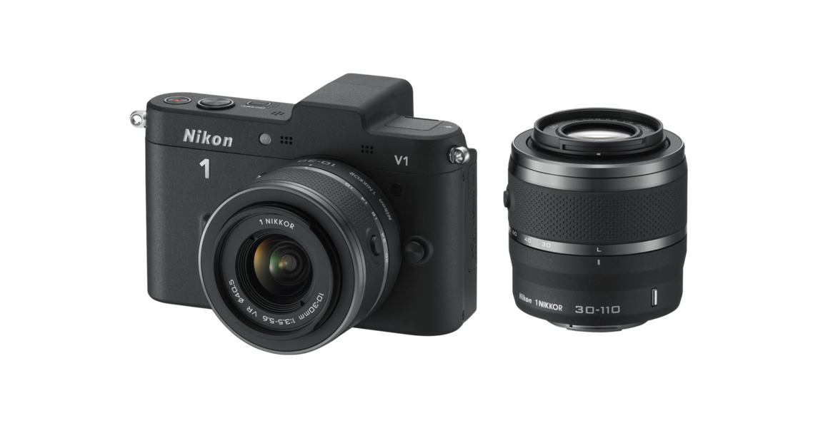 Nikon1V1+1NIKKOR10-30mm＋1NIKKOR30-110mm Nikon 1 > Nikon 1 V1 DualKit 10-30mm + 30-110mm VR (black)